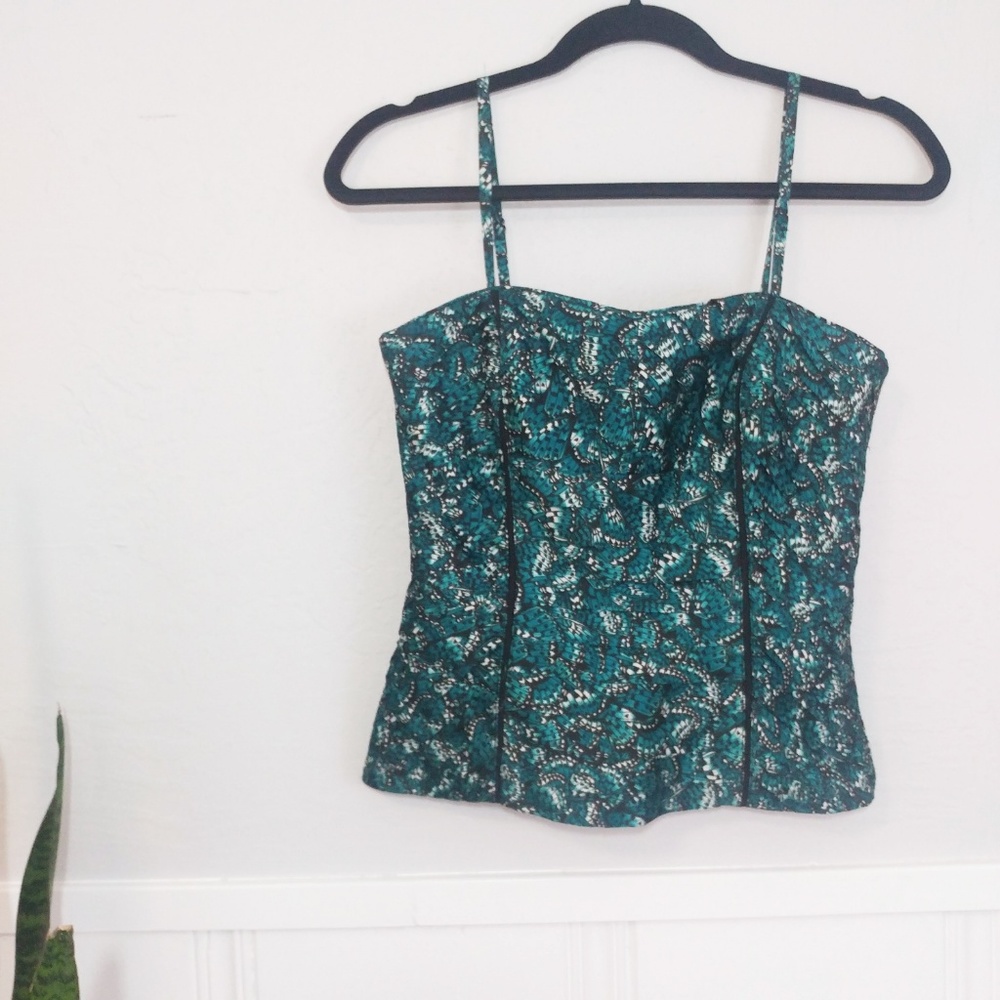 White House Black Market Flutter Pleated Bustier